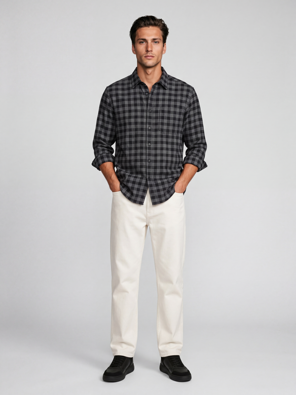 Urban Black Check Shirt