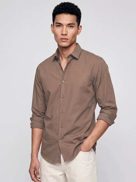 Slim fit Mocha Luxe Stretch Shirt