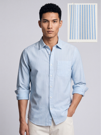 Oxford Blue Striped Shirt