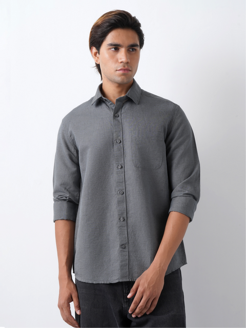 Linen Rich Grey Shirt