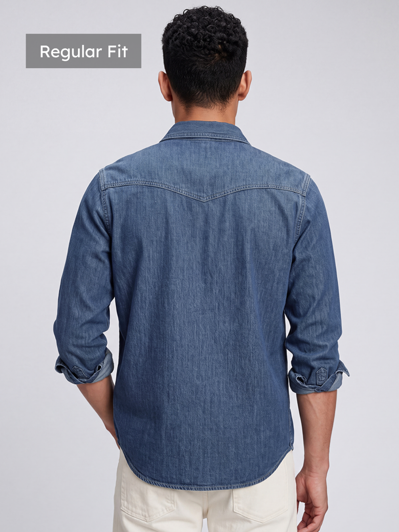 Denim Light Indigo Double Pocket Shirt