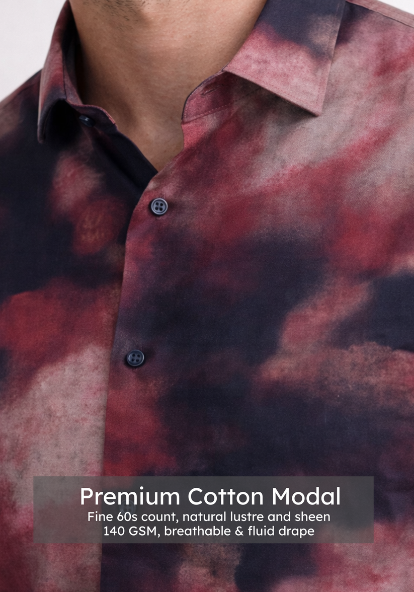 Regular Fit Midnight Aura Print Shirt