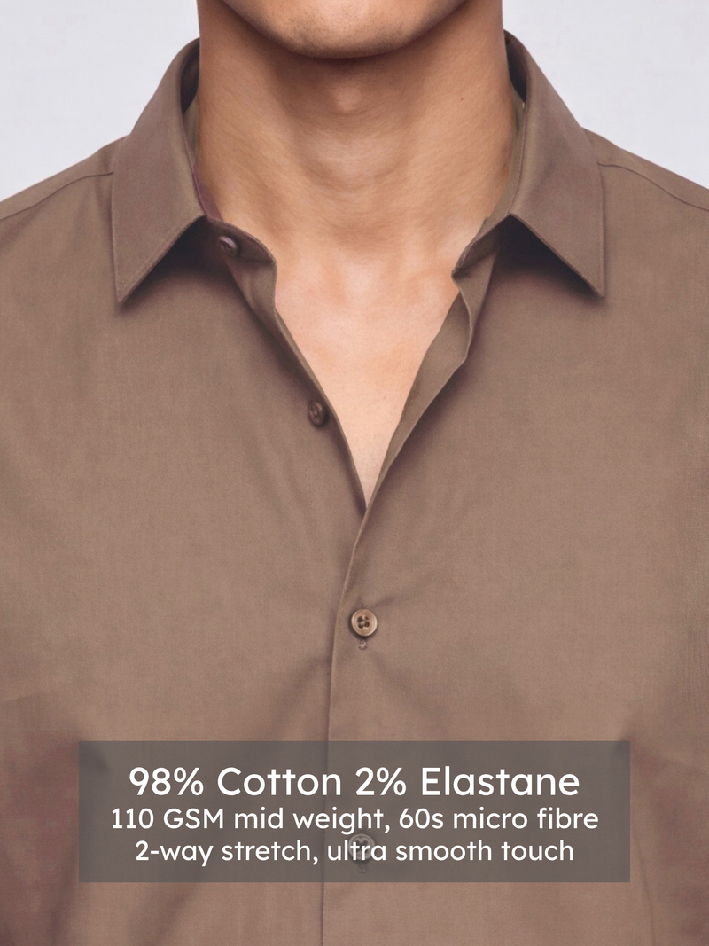 Slim fit Mocha Luxe Stretch Shirt