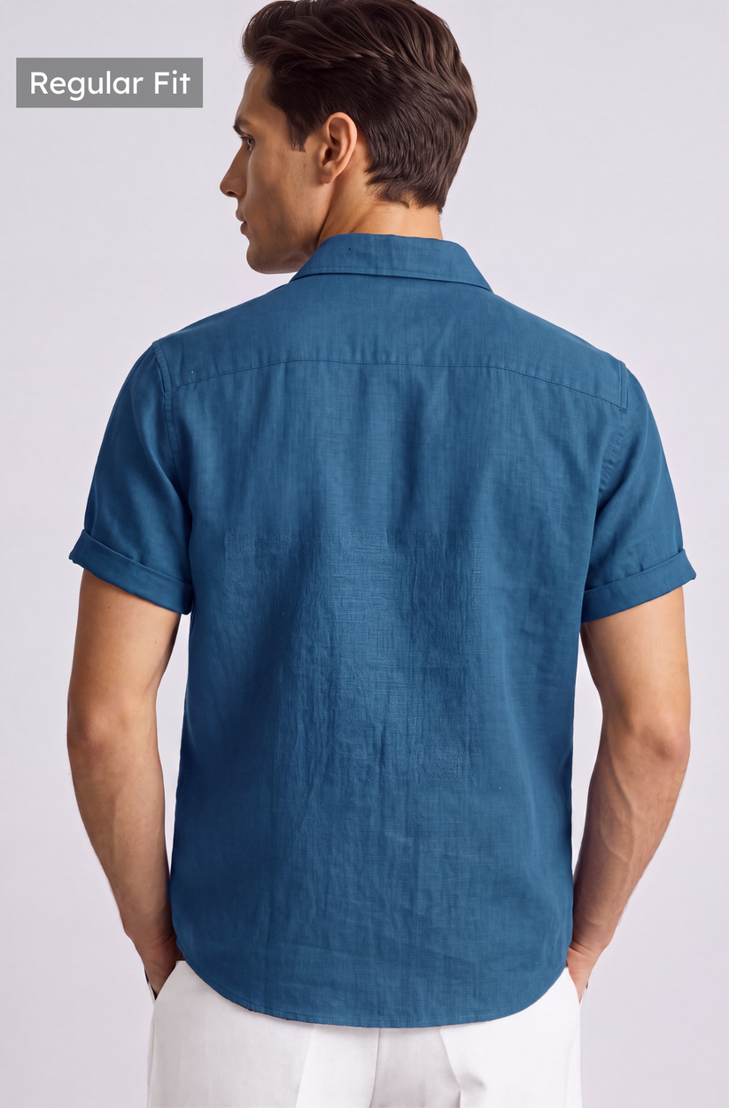 Linen Rich Navy Shirt