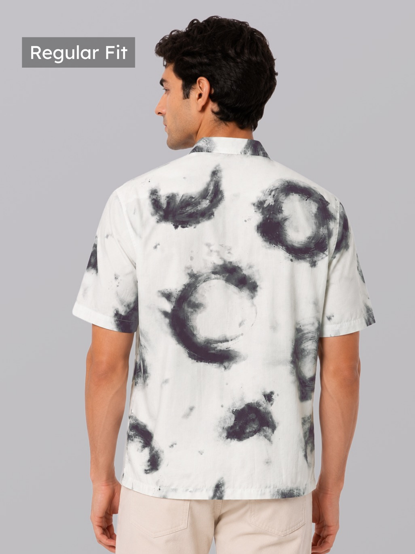Crinkled Stormwater Print Shirt