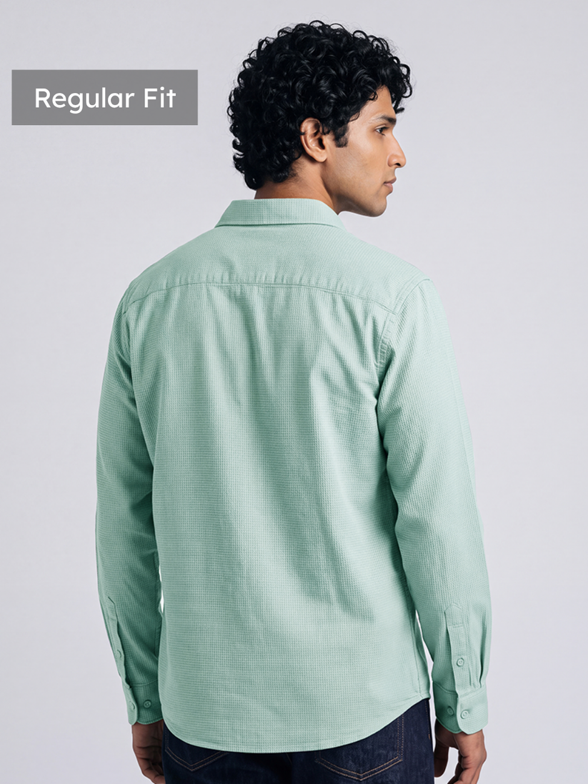 Waffle Sea Green Shirt
