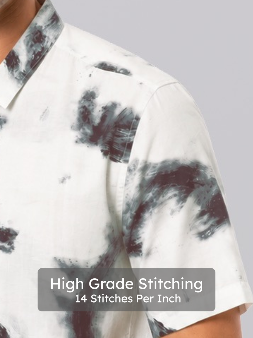 Crinkled Stormwater Print Shirt