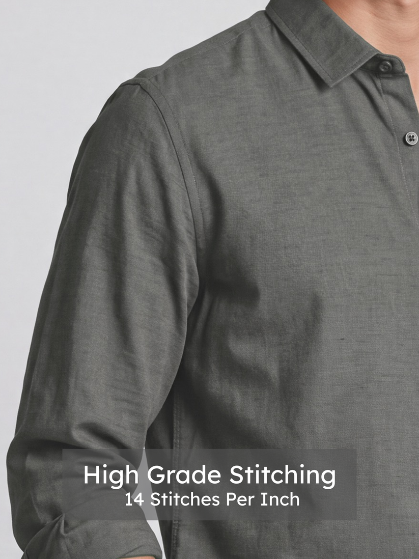 Linen Rich Grey Shirt