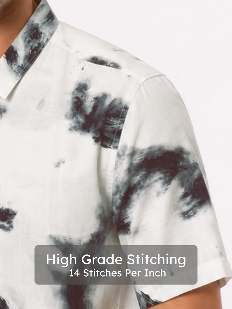 Crinkled Stormwater Print Shirt