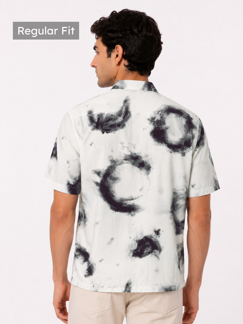 Crinkled Stormwater Print Shirt.