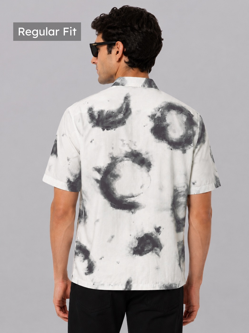 Crinkled Stormwater Print Shirt