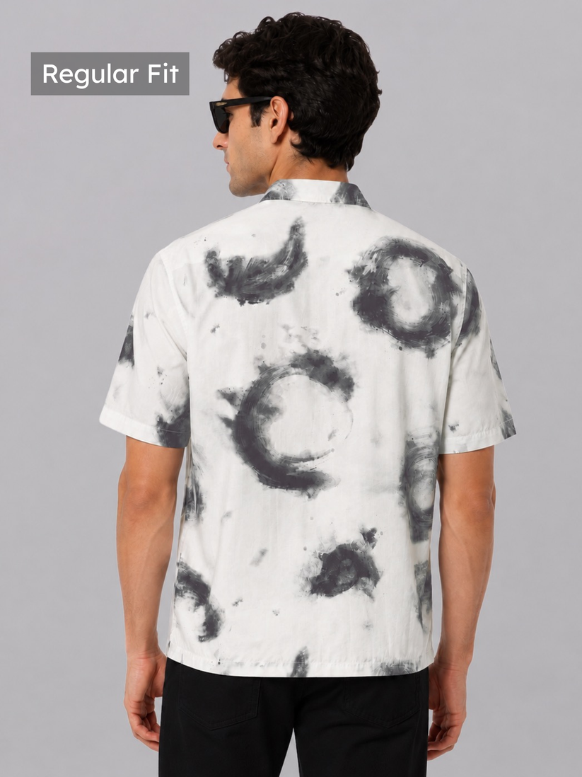Crinkled Stormwater Print Shirt