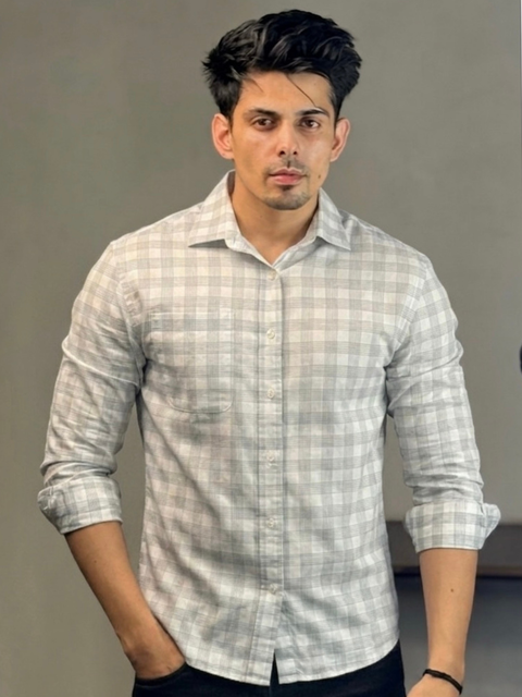 Urban White Check Shirt.
