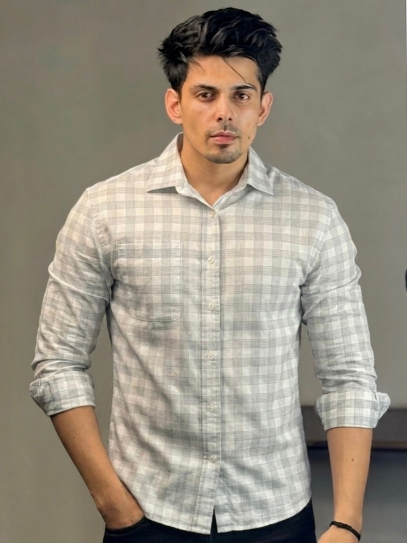 Urban White Check Shirt.