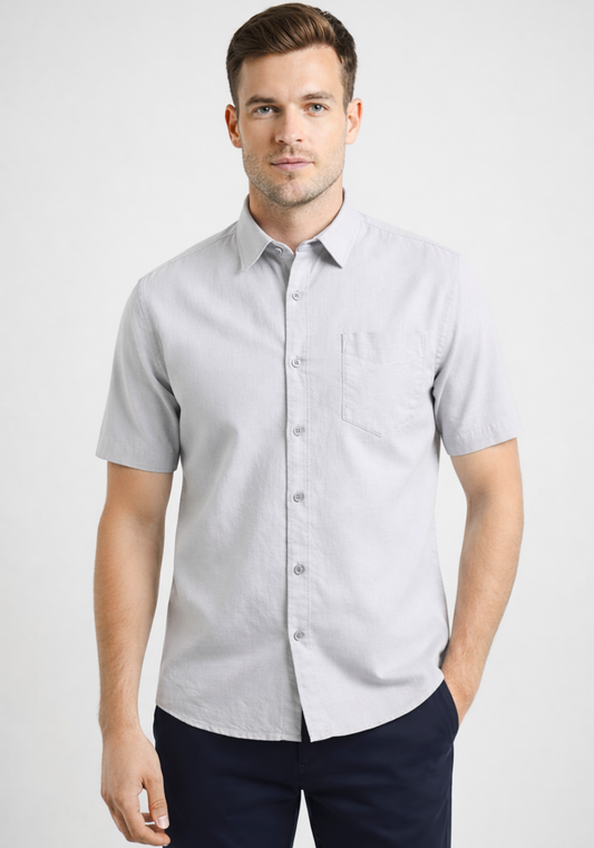 Regular Fit Luxe Grey Oxford Shirt