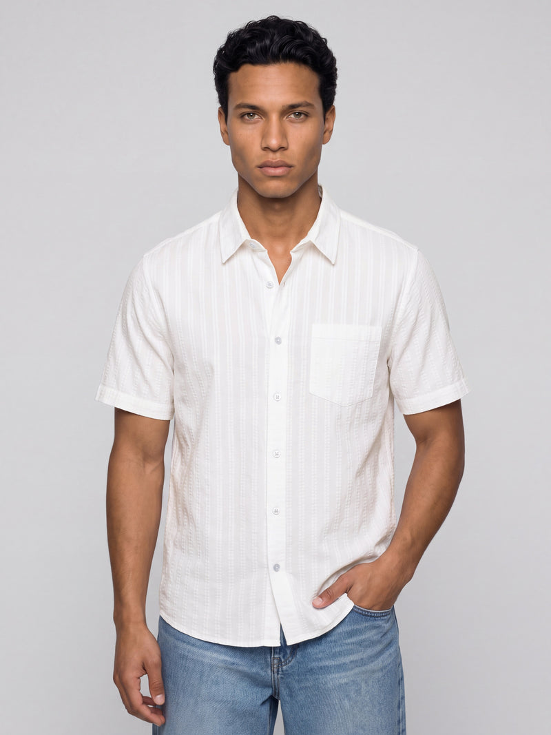 Ivory Textured Shirt