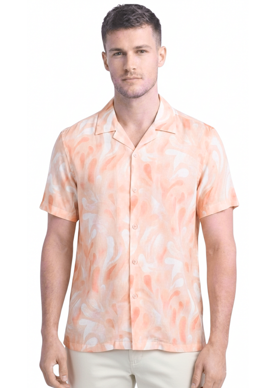 Regular Fit TENCEL™ Peach Print Shirt