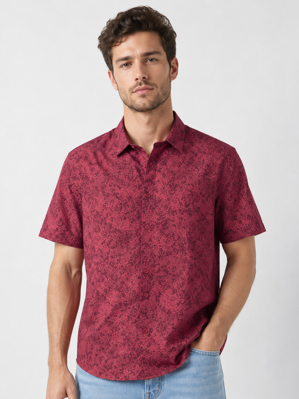 Burgundy Bloom Shirt