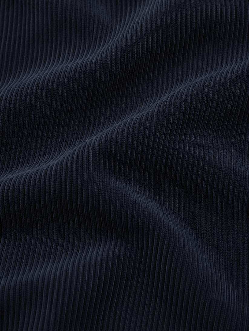 Navy Fine Corduroy Shacket