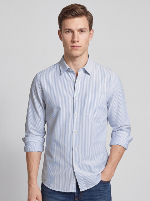 Oxford Blue Striped Shirt