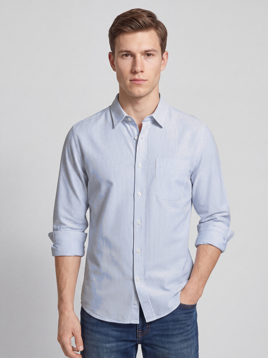 Oxford Blue Striped Shirt