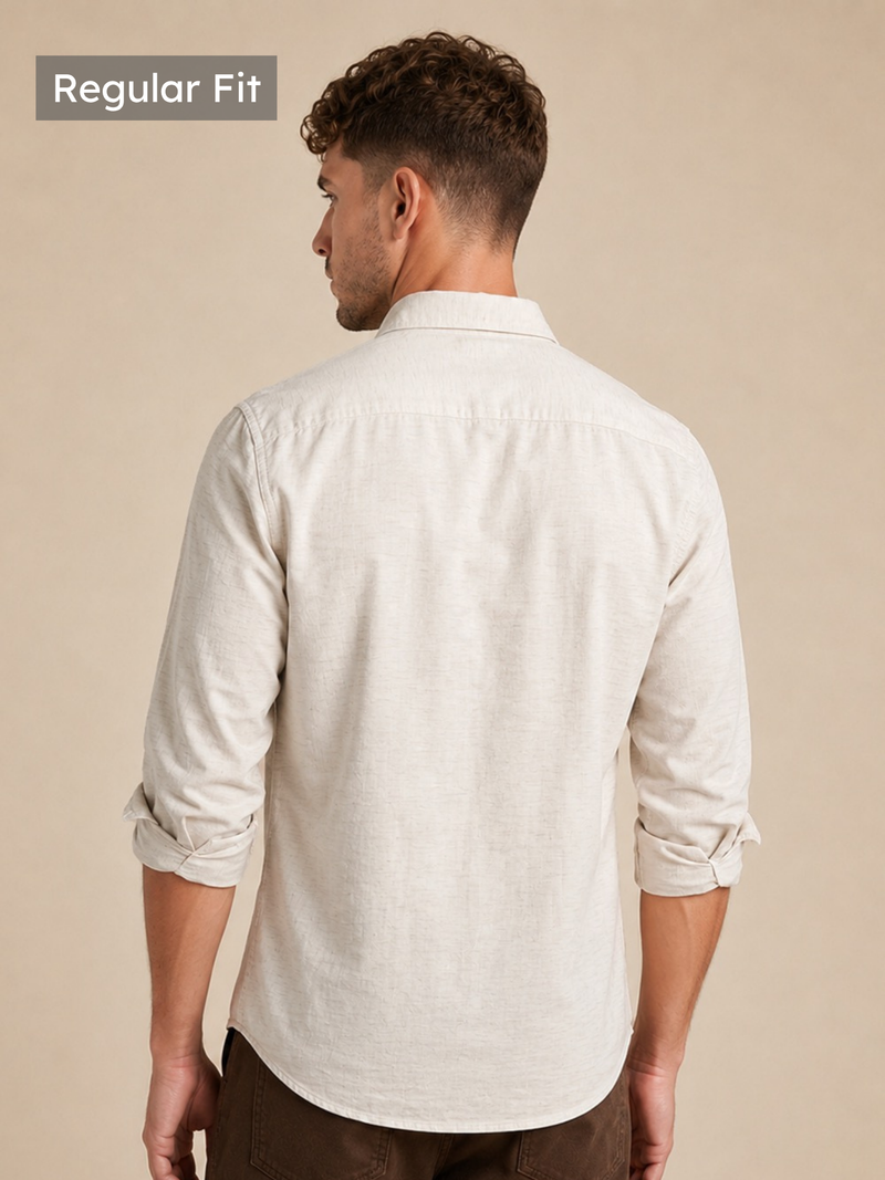 Viscose Linen White Shirt