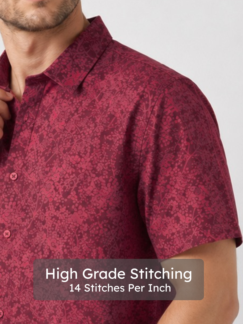 Burgundy Bloom Shirt
