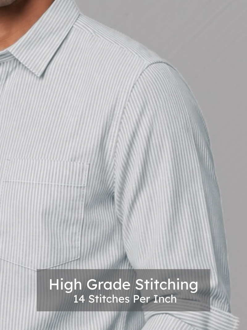 Oxford Grey Striped Shirt