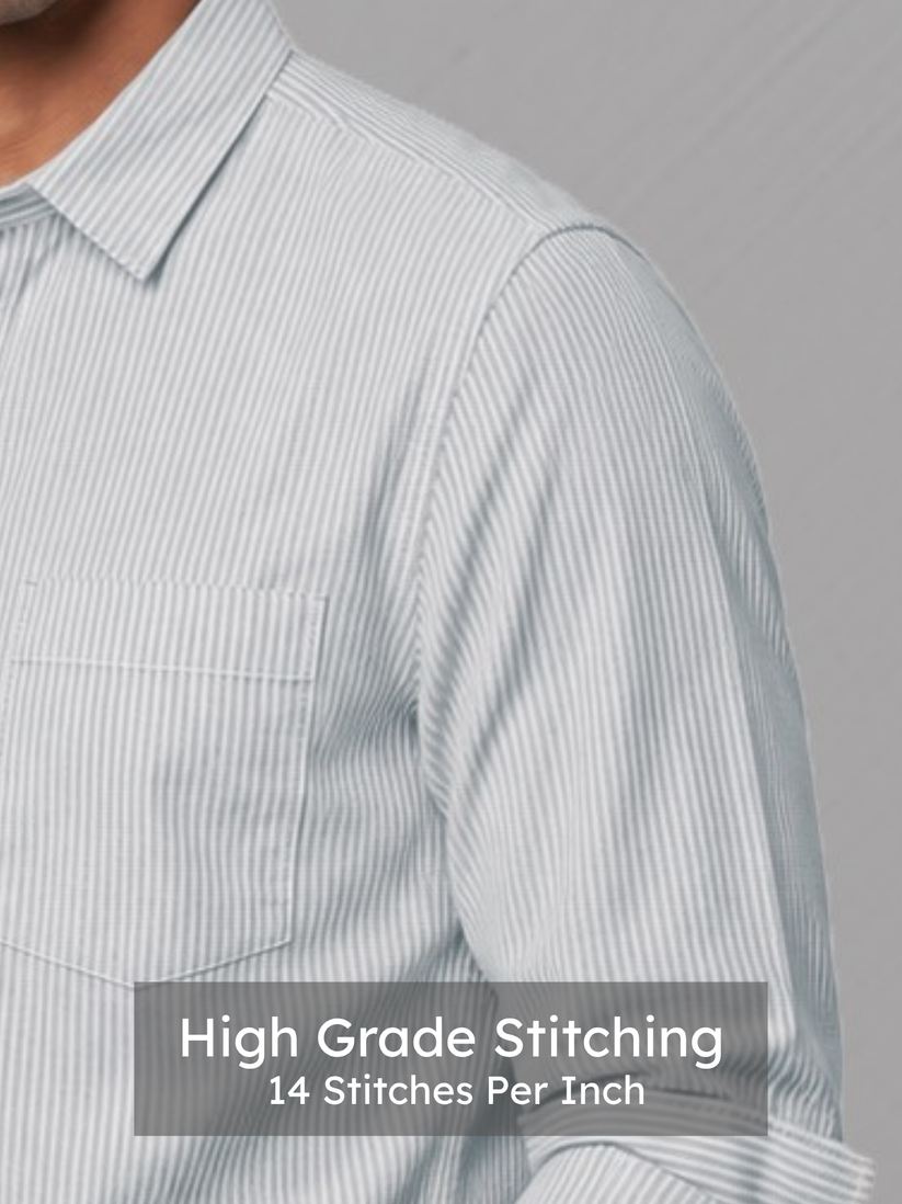 Oxford Grey Striped Shirt