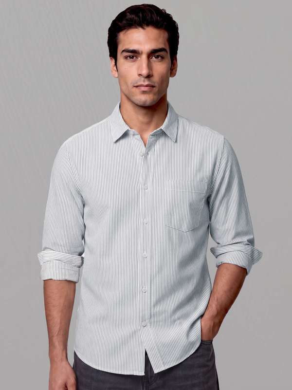 Oxford Grey Striped Shirt