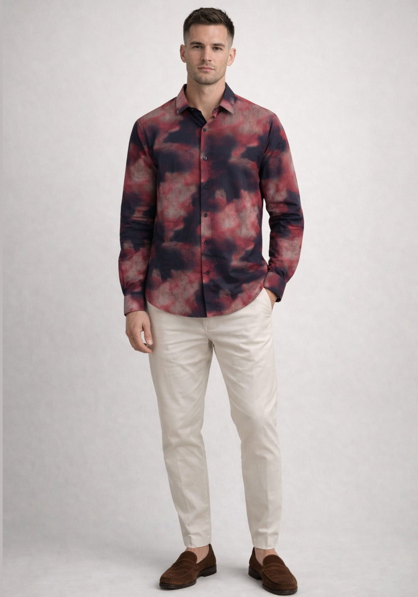Regular Fit Midnight Aura Print Shirt