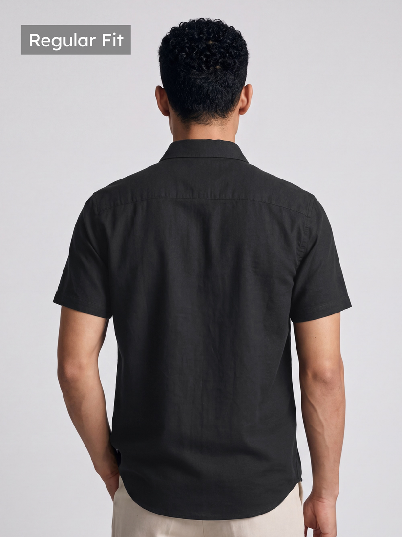 Linen Rich Black Shirt