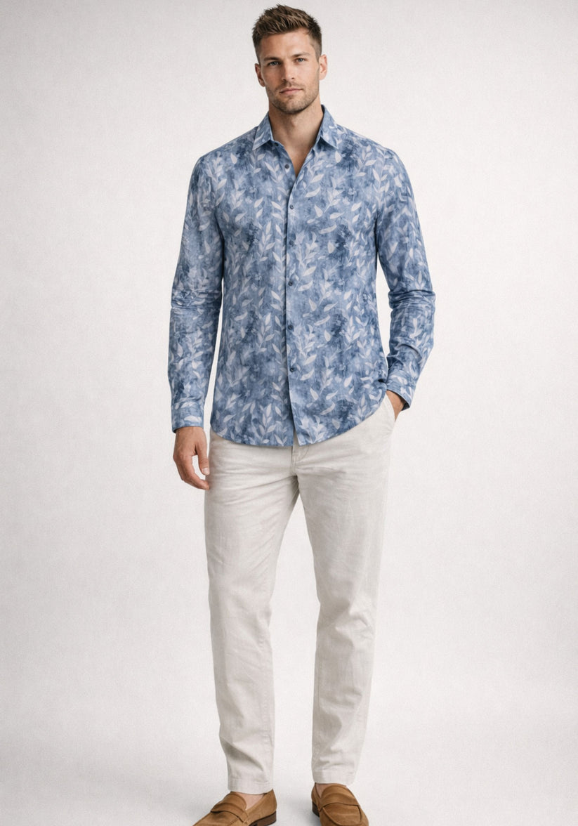 Regular Fit Urban Blue Print Shirt