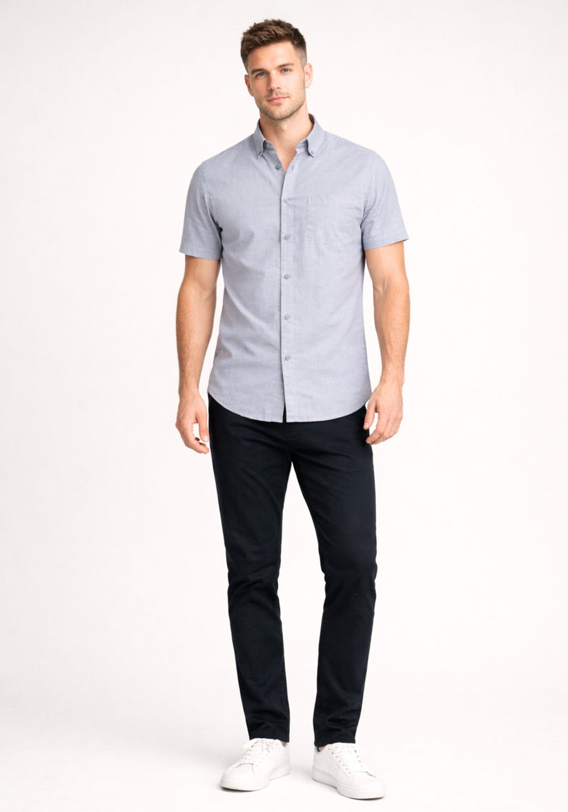 Regular Fit Luxe Grey Oxford Shirt