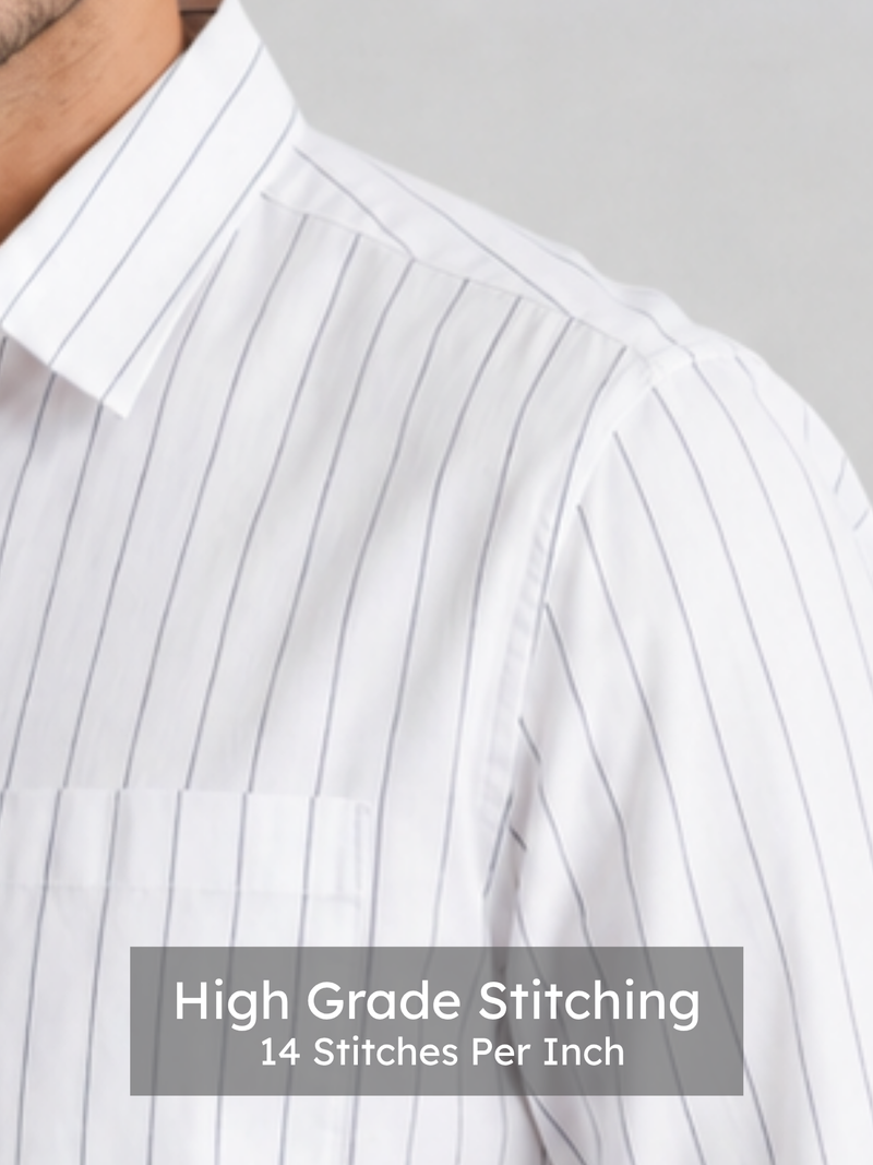 White Oxford Striped Shirt