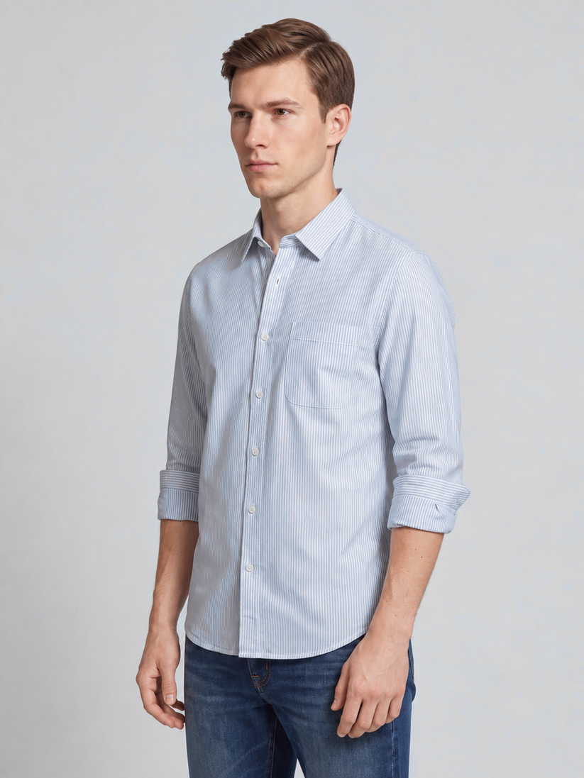 Oxford Blue Striped Shirt
