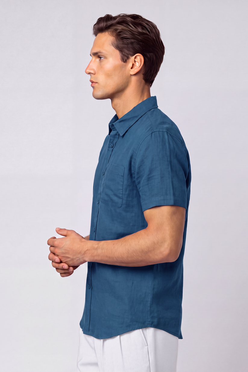 Linen Rich Navy Shirt