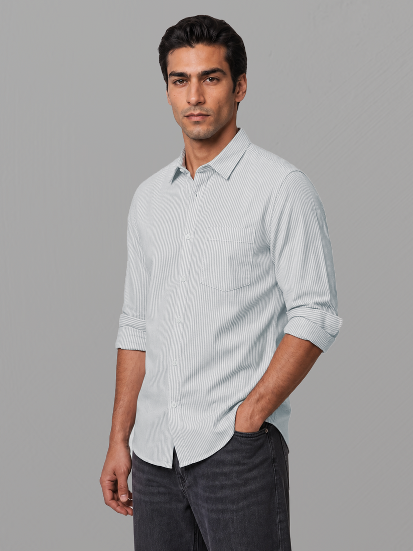 Oxford Grey Striped Shirt