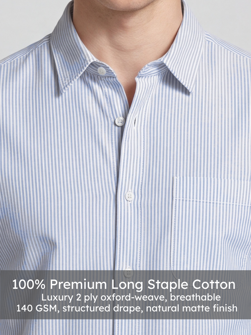 Oxford Blue Striped Shirt