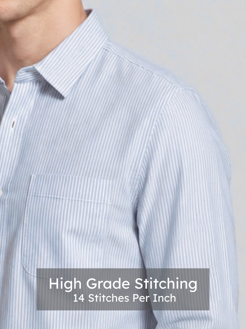 Oxford Blue Striped Shirt