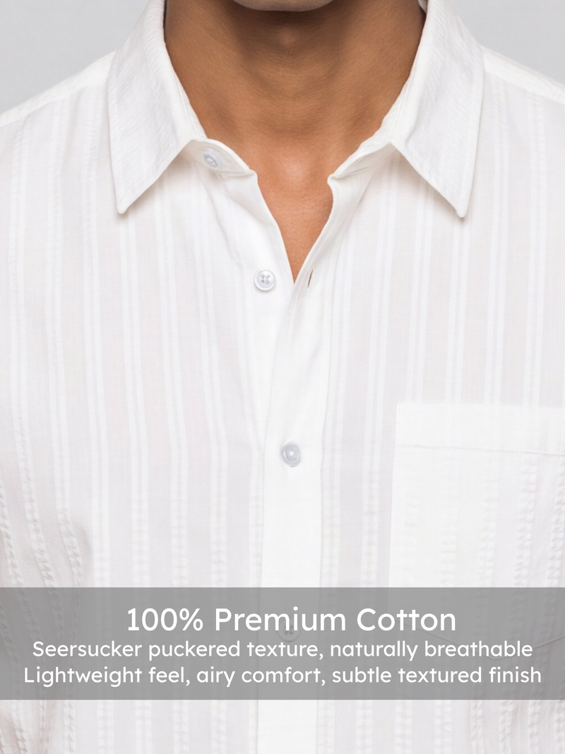 Ivory Textured Shirt