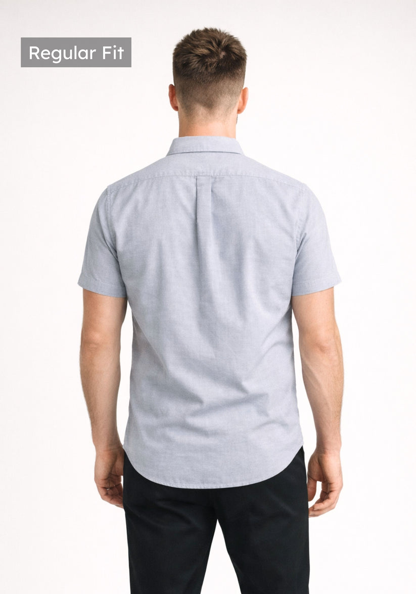 Regular Fit Luxe Grey Oxford Shirt