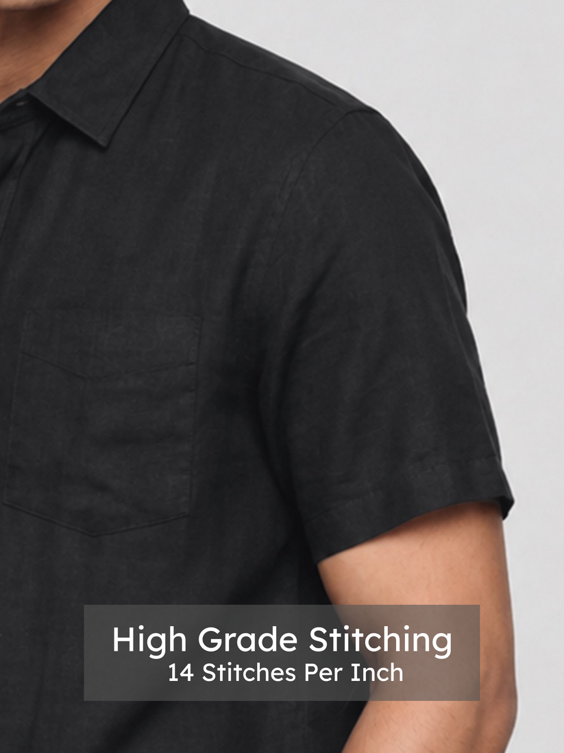 Linen Rich Black Shirt