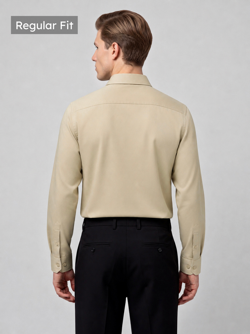 Beige Luxe Stretch Shirt