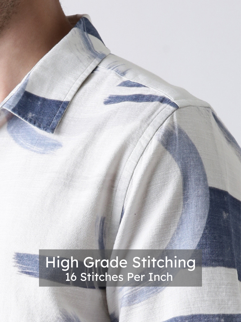 Regular Fit Brush Stroke Print Shirt