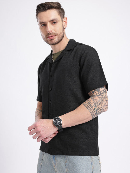 Men Black Casual Shirt