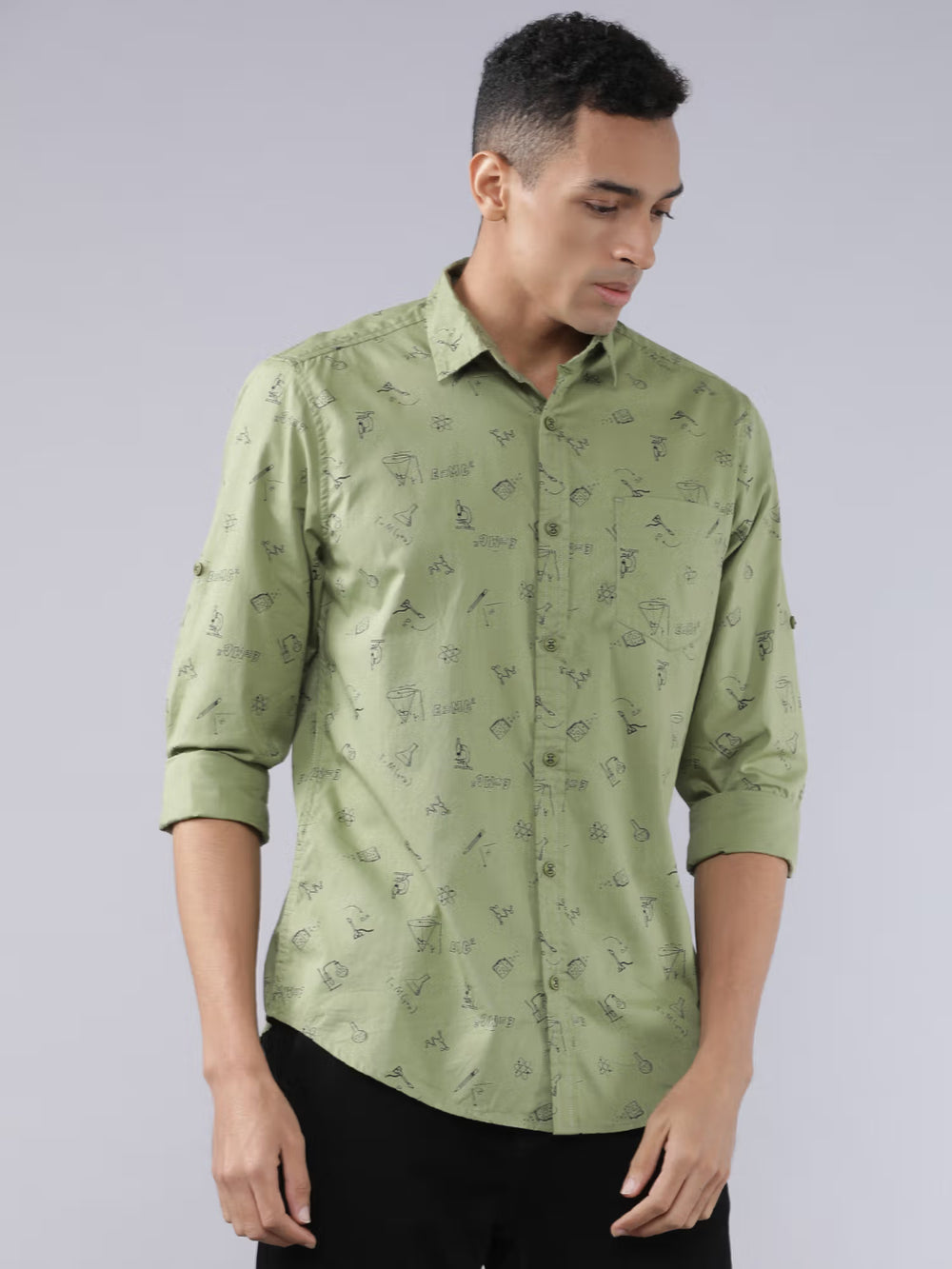 Men Premium Printed Casual Slim Fit Shirt