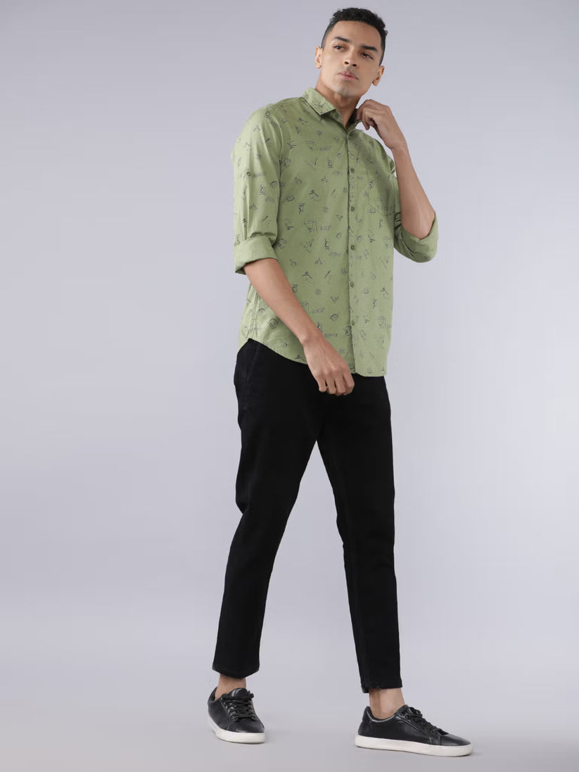 Men Premium Printed Casual Slim Fit Shirt
