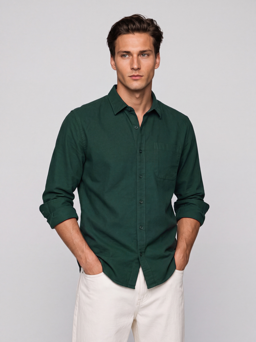 Dark Green Oxford Shirt