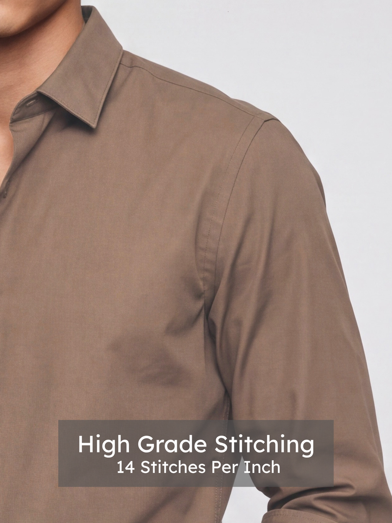 Slim fit Mocha Luxe Stretch Shirt